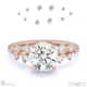 natural diamond round round stardust engagement ring rose gold with 18k rose gold metal and round shape diamond