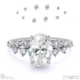 lab grown diamond oval stardust engagement ring white gold with 9k white gold metal and oval shape diamond