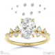 lab grown diamond oval stardust engagement ring yellow gold with 9k yellow gold metal and oval shape diamond