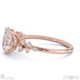 lab grown diamond oval round stardust engagement ring rose gold with 18k rose gold metal and oval shape diamond