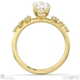 lab grown diamond oval stardust engagement ring yellow gold with 9k yellow gold metal and oval shape diamond