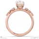 lab grown diamond oval round stardust engagement ring rose gold with 18k rose gold metal and oval shape diamond