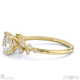 lab grown diamond cushion round stardust engagement ring yellow gold with 9k yellow gold metal and cushion shape diamond