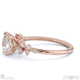lab grown diamond cushion round stardust engagement ring rose gold with 9k rose gold metal and cushion shape diamond