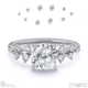 natural diamond cushion stardust engagement ring white gold with 9k white gold metal and cushion shape diamond