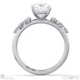 natural diamond cushion stardust engagement ring white gold with 9k white gold metal and cushion shape diamond