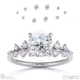 natural diamond cushion stardust engagement ring white gold with 9k white gold metal and cushion shape diamond