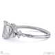 lab grown diamond emerald stardust engagement ring white gold with 9k white gold metal and emerald shape diamond