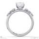 lab grown diamond emerald stardust engagement ring white gold with 9k white gold metal and emerald shape diamond