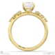 lab grown diamond emerald stardust engagement ring yellow gold with 9k yellow gold metal and emerald shape diamond