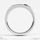 White Gold Rectangle Signet Black Diamond Mens Wedding Ring