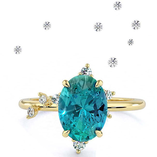 Celestial Alexandrite Yellow Gold Engagement Rings