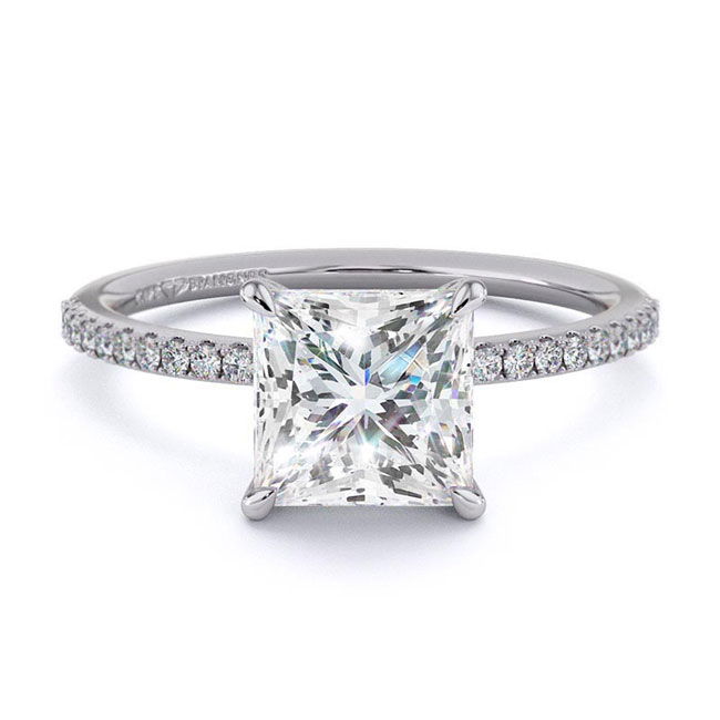 Princess Cut Platinum Diamond Engagement Rings