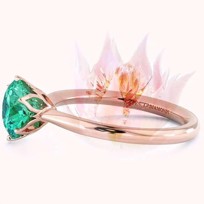 Fynbos Floral Rose Gold Garnet Engagement Rings