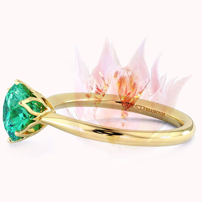 Fynbos Floral Yellow Gold Green Garnet Engagement Rings
