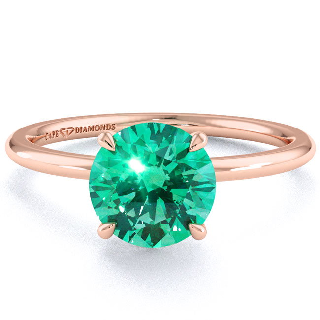 Rose Gold Solitaire Garnet Engagement Rings