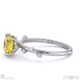 starlit yellow natural diamond hidden halo round side stone engagement ring white gold with 9k white gold metal and round shape diamond