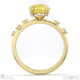 starlit yellow natural diamond hidden halo round side stone engagement ring yellow gold with 9k yellow gold metal and round shape diamond