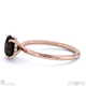 black natural diamond round cut hidden halo engagement ring rose gold with 9k rose gold metal and round shape diamond
