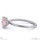 pink natural diamond round hidden halo engagement ring white gold with 18k white gold metal and round shape diamond