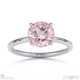 pink natural diamond round hidden halo engagement ring white gold with 18k white gold metal and round shape diamond