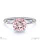 pink natural diamond round hidden halo engagement ring white gold with 18k white gold metal and round shape diamond