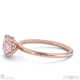 pink natural diamond round cut hidden halo engagement ring rose gold with 9k rose gold metal and round shape diamond