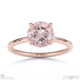 pink natural diamond round cut hidden halo engagement ring rose gold with 9k rose gold metal and round shape diamond