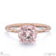 pink natural diamond round cut hidden halo engagement ring rose gold with 9k rose gold metal and round shape diamond