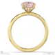 pink natural diamond round hidden halo engagement ring yellow gold with 9k yellow gold metal and round shape diamond