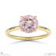 pink natural diamond round hidden halo engagement ring yellow gold with 9k yellow gold metal and round shape diamond