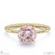 pink natural diamond round hidden halo engagement ring yellow gold with 9k yellow gold metal and round shape diamond