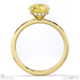yellow lab grown diamond round cut hidden halo engagement ring yellow gold with 18k yellow gold metal and round shape diamond