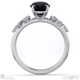 black natural diamond oval stardust engagement ring platinum with platinum metal and oval shape diamond