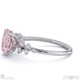 pink natural diamond oval cut stardust engagement ring white gold with 9k white gold metal and oval shape diamond