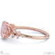 pink natural diamond oval cut stardust engagement ring rose gold with 9k rose gold metal and oval shape diamond