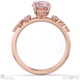 pink natural diamond oval cut stardust engagement ring rose gold with 9k rose gold metal and oval shape diamond