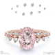 pink natural diamond oval cut stardust engagement ring rose gold with 9k rose gold metal and oval shape diamond