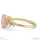 pink natural diamond oval stardust engagement ring yellow gold with 9k yellow gold metal and oval shape diamond