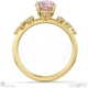 pink natural diamond oval stardust engagement ring yellow gold with 9k yellow gold metal and oval shape diamond