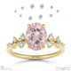 pink natural diamond oval stardust engagement ring yellow gold with 9k yellow gold metal and oval shape diamond