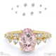 pink natural diamond oval stardust engagement ring yellow gold with 9k yellow gold metal and oval shape diamond