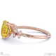 stardust yellow natural diamond celestial oval engagement ring rose gold with 18k rose gold metal and oval shape diamond