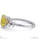 stardust yellow lab grown diamond celestial oval cut engagement ring white gold with 18k white gold metal and oval shape diamond