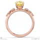 stardust yellow natural diamond celestial oval engagement ring rose gold with 18k rose gold metal and oval shape diamond