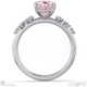 pink natural diamond cushion cut stardust engagement ring white gold with 18k white gold metal and cushion shape diamond
