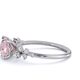 pink natural diamond cushion cut stardust engagement ring white gold with 18k white gold metal and cushion shape diamond