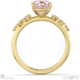 pink natural diamond cushion stardust engagement ring yellow gold with 18k yellow gold metal and cushion shape diamond