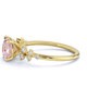 pink natural diamond cushion stardust engagement ring yellow gold with 18k yellow gold metal and cushion shape diamond