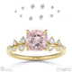 pink natural diamond cushion stardust engagement ring yellow gold with 18k yellow gold metal and cushion shape diamond